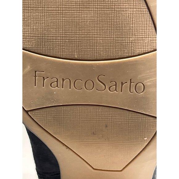 Franco Sarto Women's Black Leather Shaneen Peat Pointed Toe Ankle Booties Sz 8 - Picture 12 of 14